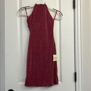 Super down sparkly pink dress